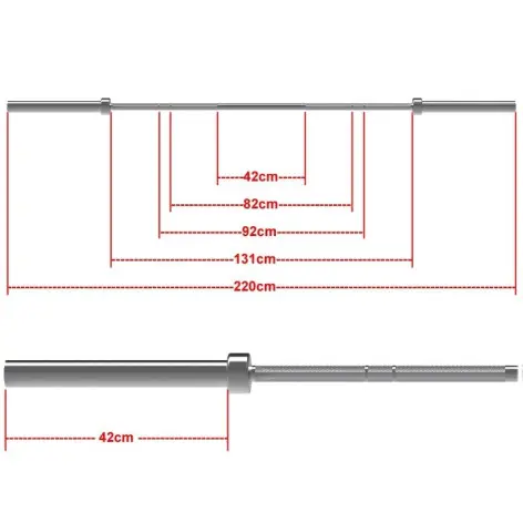 Barre droite olympique pour développé-couché - vue 5