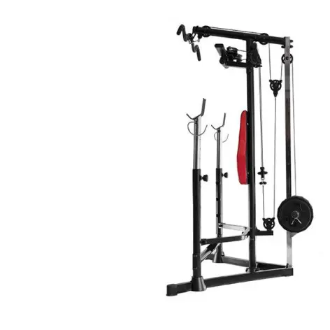 Station de musculation semi professionnelle complète pliable avec colonne de poids à charge libre - vue 3