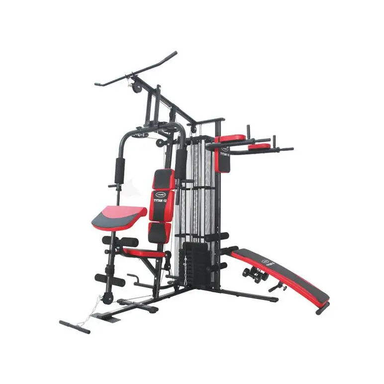 Station de musculation homegym complète pour training à domicile avec banc incliné