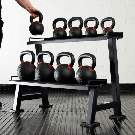 Rack 2 niveaux pour rangement de Kettlebells jusqu'à 300 kg - vue 2