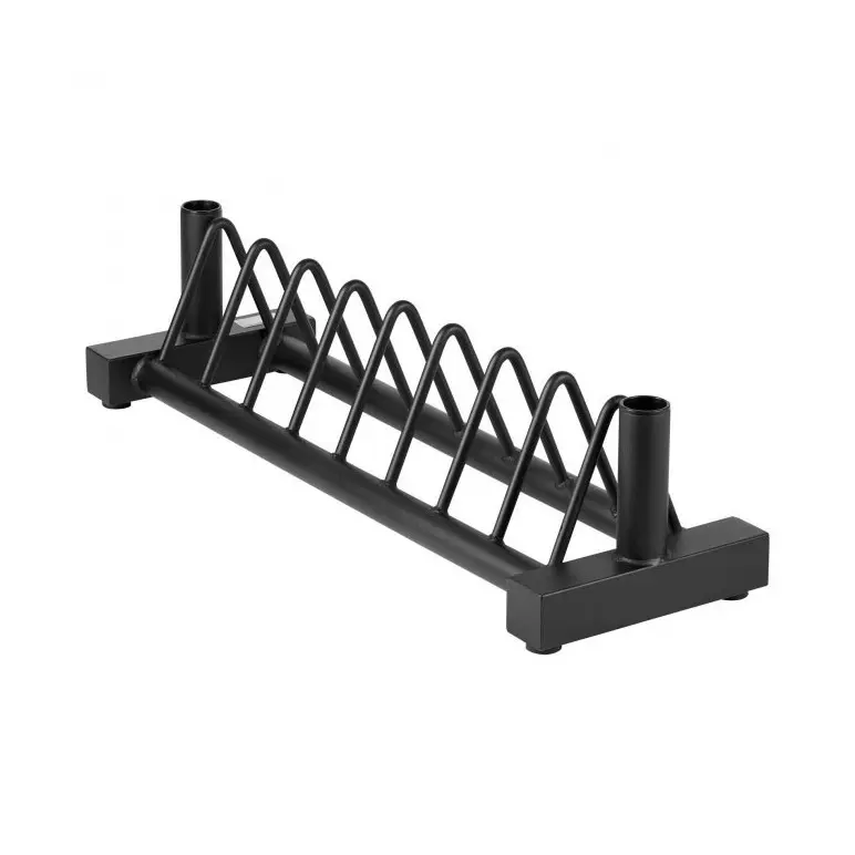 Rack horizontal pour haltères et 2 barres olympiques