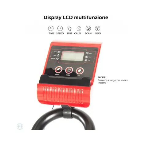 Vélo d'appartement à roulettes avec écran d'affichage LCD - vue 5