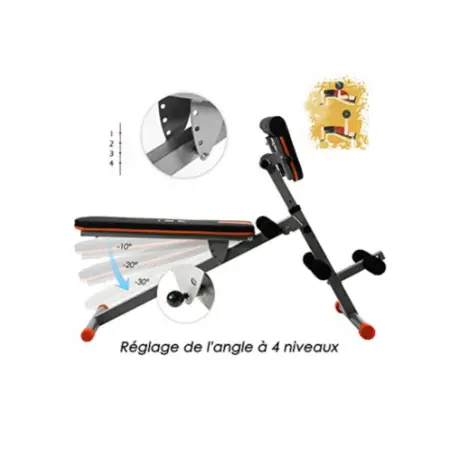 Banc multipostes 4 en 1 pour entrainement complet du corps - vue 6