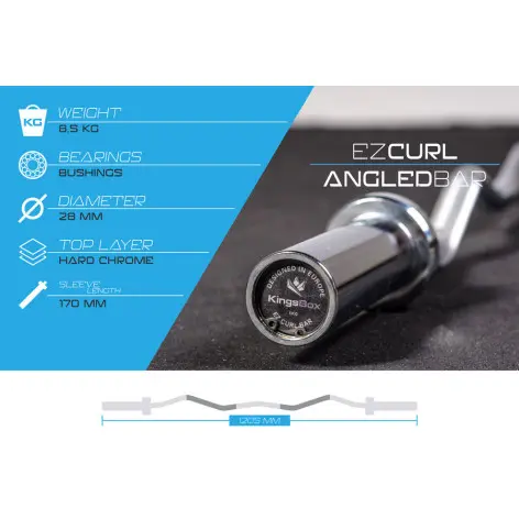 Barre de curl pour séances d'entrainement biceps / triceps - vue 6