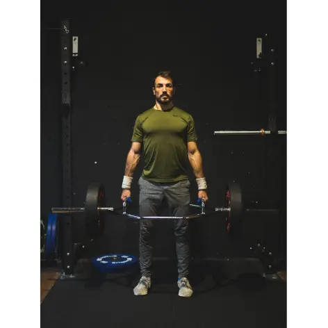 Barre hexagonale pour séances de training en home gym ou salle de sport - vue 3