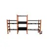 Rack de stockage multi compartiments pour matériel de musculation