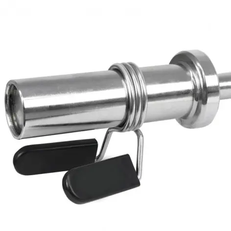 Barre olympique EZ curl 119 cm avec 2 colliers de serrage - vue 2