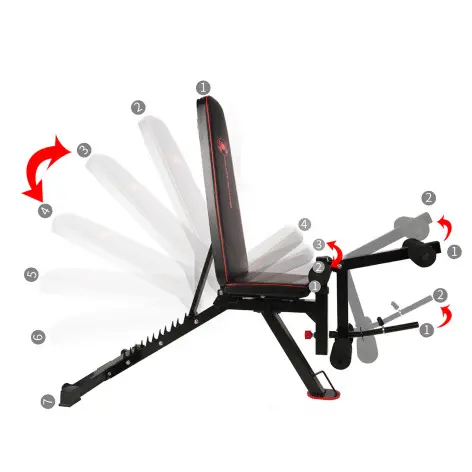 Banc de musculation homegym complet leg curl - vue 2