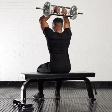 Barre de musculation multigrip pour triceps en acier chromé - vue 2