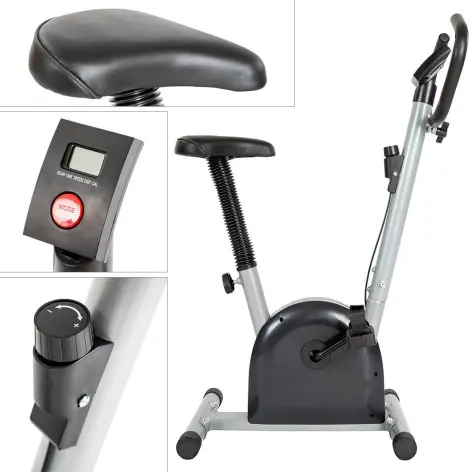 Vélo d'appartement home-gym avec écran d'affichage LCD - vue 2