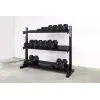 Rack de rangement 3 étagères pour haltères/kettlebells/balles