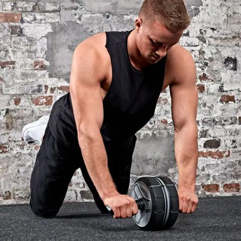 Roulette pour abdominaux avec tapis de protection - vue 2