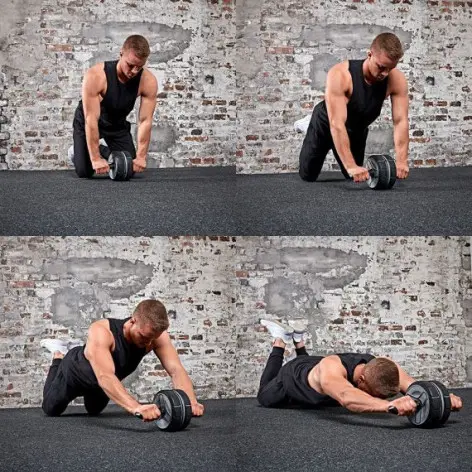 Roulette pour abdominaux avec tapis de protection - vue 3