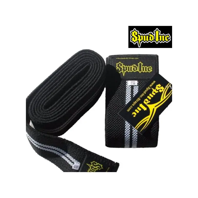 Paire de bandes de protection professionnelle 200 cm ultra résistante pour haltérophilie ou powerlifting