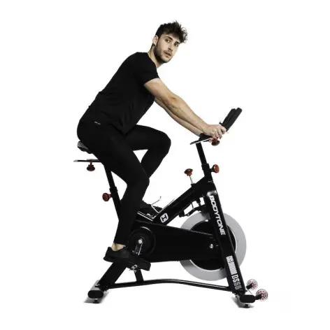 Vélo de spinning cardio-training avec pédalage biomécanique - vue 3