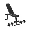 Banc multipositions et kit d'haltères 20 kg pour homegym