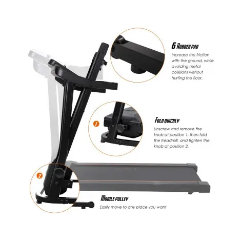 Tapis roulant à moteur électrique pour home training