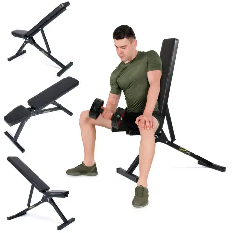 Banc réglables sur 3 positions pour le dos et 3 positions pour l'assise