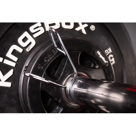 Paire de Pinces de serrage en acier chromés pour haltères olympiques - vue 2