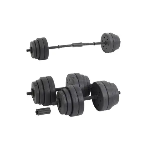 Kit chaise romaine et banc avec haltères courtes convertibles et dalles de sol - vue 4