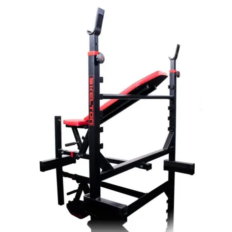 Banc de musculation à position déclinée avec porte haltères capacité charge 400 kg - vue 3