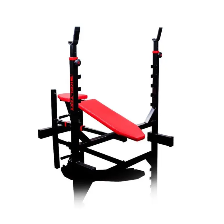 Banc de musculation à position déclinée avec porte haltères capacité charge 400 kg