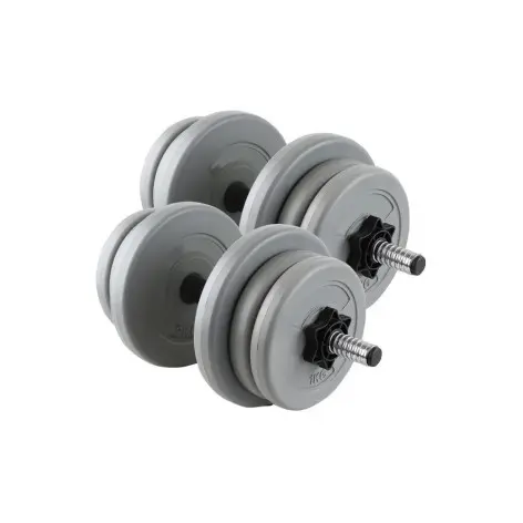 Banc de musculation réglable et chaise romaine avec paire d'haltères pour homegym - vue 4