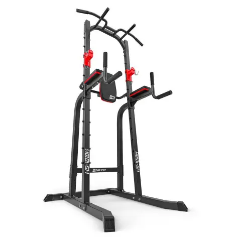 Tour de puissance avec poste à dips, barre de traction et crochets en J