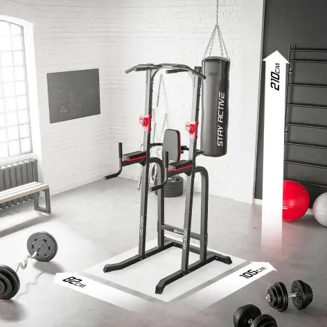 Chaise romaine avec pieds ultra stable et coussins pour dips rembourrées