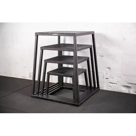 Kit de 4 plyobox en acier avec caoutchouc antidérapant