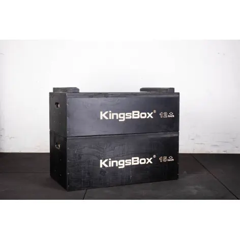 lot de bloc jerk en bois au design noir - 4 hauteurs empilables - vue 3