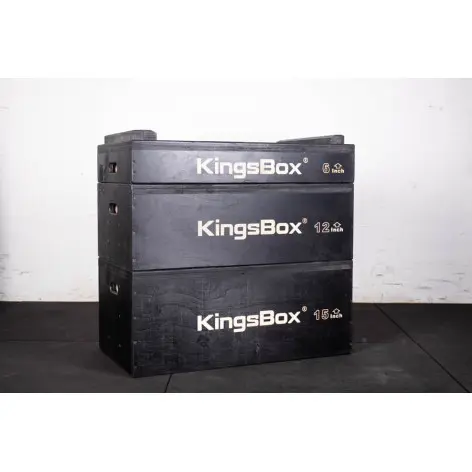 lot de bloc jerk en bois au design noir - 4 hauteurs empilables - vue 2