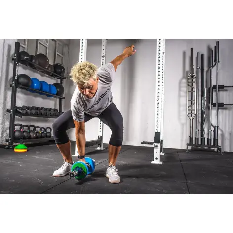 Barre d'haltère courte en acier diamètre 50 mm - vue 3