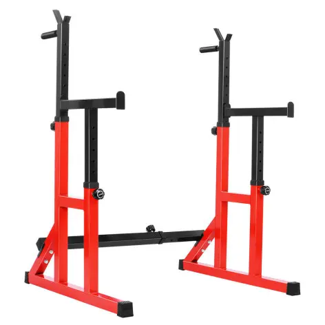 Station rack à squats réglable avec poignées de dips - vue 2