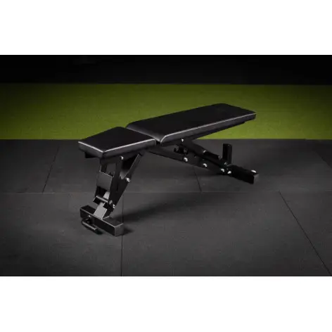 Banc de musculation ultra stable et confortable avec roulettes de déplacement