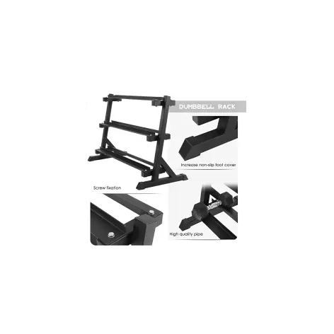 Rack compact pour stockage d'haltères en home-gym