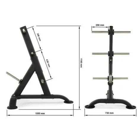 Arbre de stockage pour disques de poids standards 30 mm - vue 3