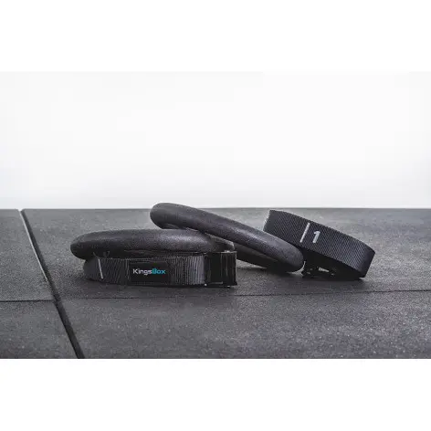 Set de gym avec anneaux, sangles et boucles velcro - vue 2