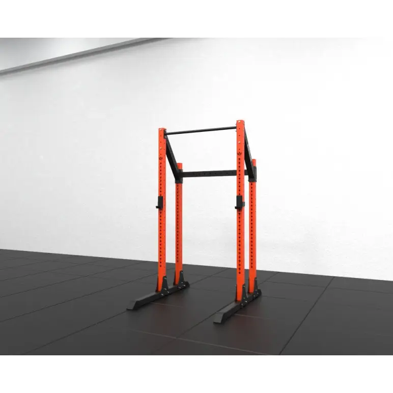 Power rack cage en acier revêtement noir pour exercices de traction et de squats - vue 4