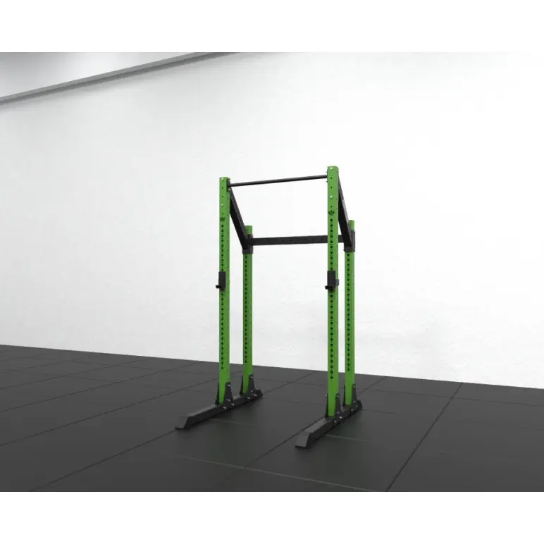 Power rack cage en acier revêtement noir pour exercices de traction et de squats - vue 6