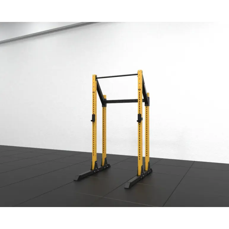 Power rack cage en acier revêtement noir pour exercices de traction et de squats - vue 7