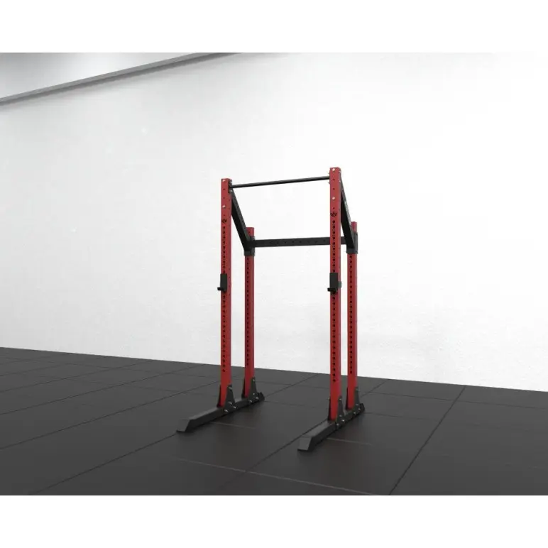 Power rack cage en acier revêtement noir pour exercices de traction et de squats - vue 8