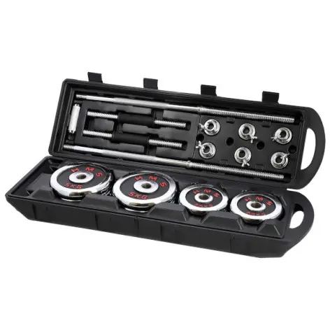 Valise d'entraînement de musculation avec équipement en acier chromé - vue 3