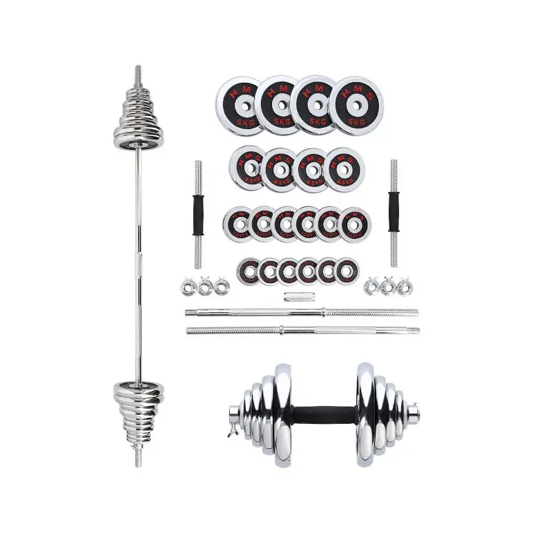 Valise d'entraînement de musculation avec équipement en acier chromé