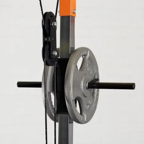 Rack à squat multi-stations avec barre de traction et poulie - vue 3