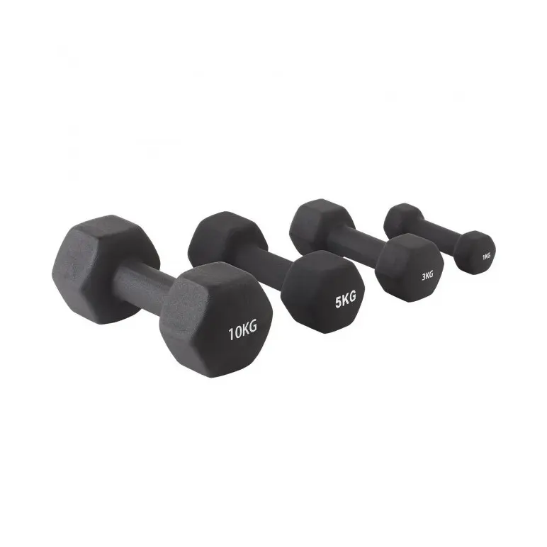 Kit homegym d'haltères souples hexagonaux 0,5 à 10 kg