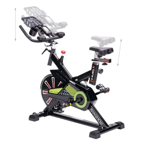 Vélo de spinning avec roue d'inertie 15 kg pour homegym - vue 6