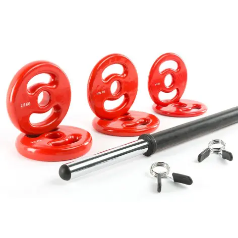 Kit de musculation complet - barre et disques de poids - vue 2