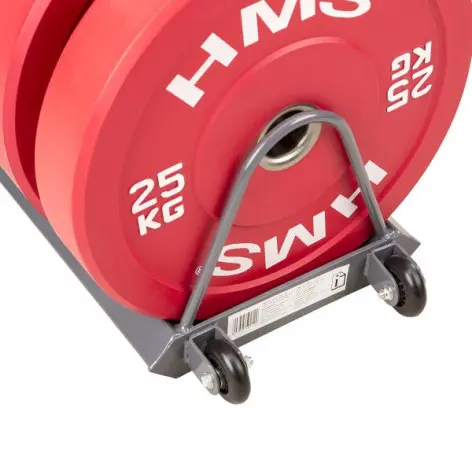 Chariot de rangement avec roues de transport pour disques de poids de musculation - vue 8