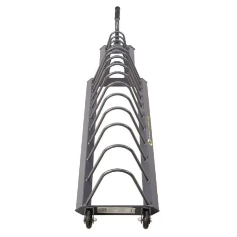 Chariot de rangement avec roues de transport pour disques de poids de musculation - vue 4